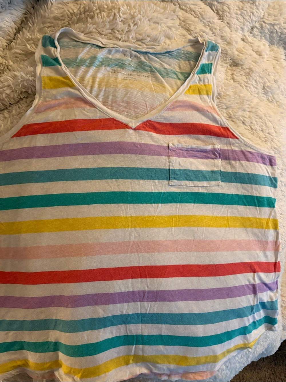 torrid Multicolor Striped Tank Top - Teal, Yellow, Red, Purple 2x